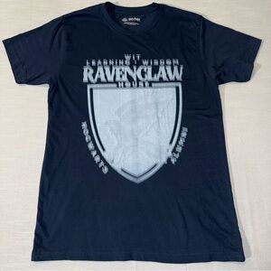 VINTAGE MEN'S T-SHIRT SIZE M HARRY POTTER RAVENCLAW HOUSE DISTORTED PRINT BLUE